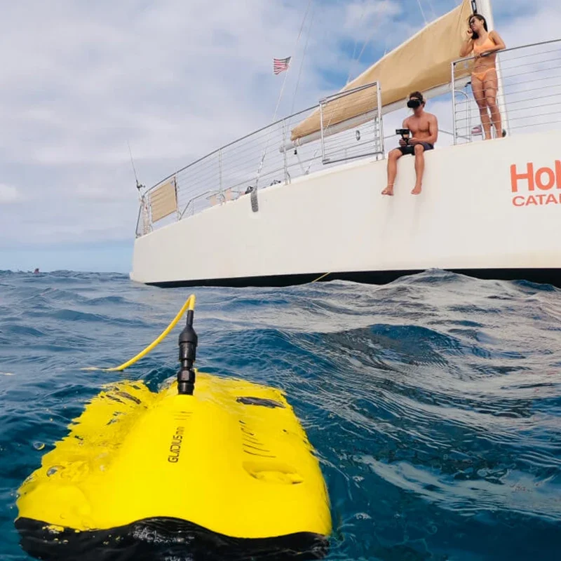Dron submarino ROV con Control remoto y cámara, Robot de pesca, para exploración submarina, alimentado por batería