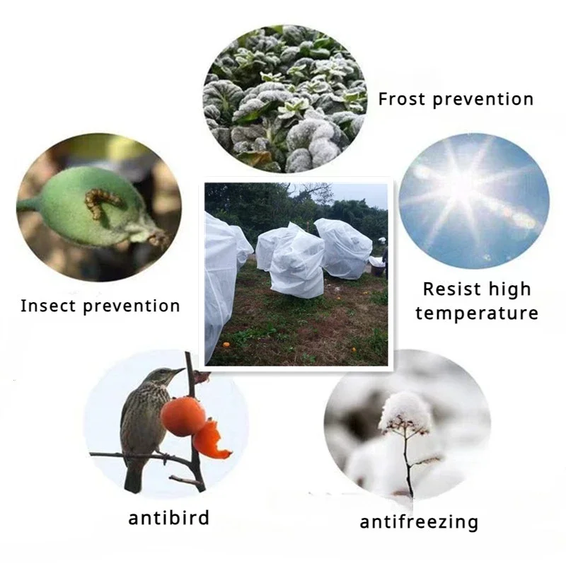 1PC พืชฝาครอบ Frost ฝาครอบการเกษตรต้นไม้ดอกไม้ Frost COVER สวนป้องกันไม้พุ่ม Bug PROOF BAG ป้องกันพืชการบาดเจ็บ