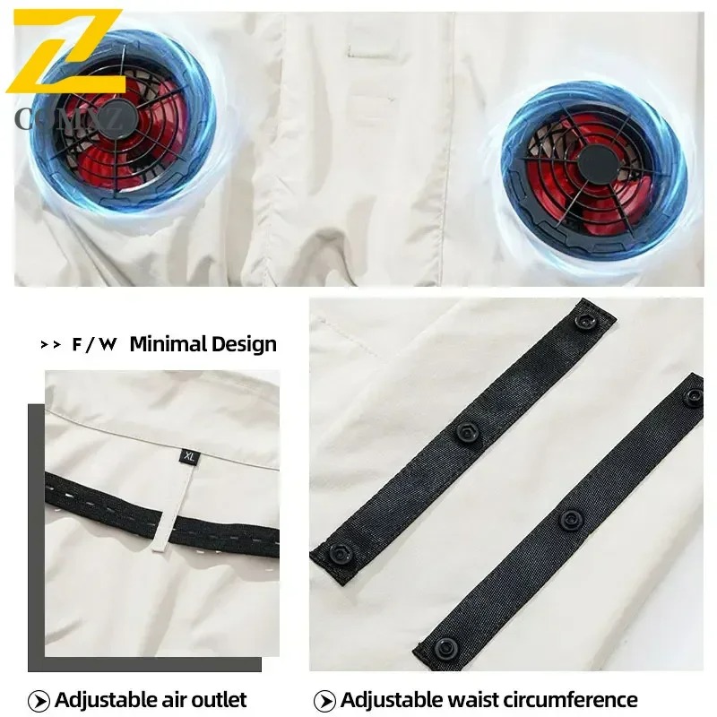 Cool Jacket Heren Heet weer Werk 2-ventilatorjas USB-koeling Airconditioning Kleding Dames Lichaamskoeling Vissen Kleding Vest