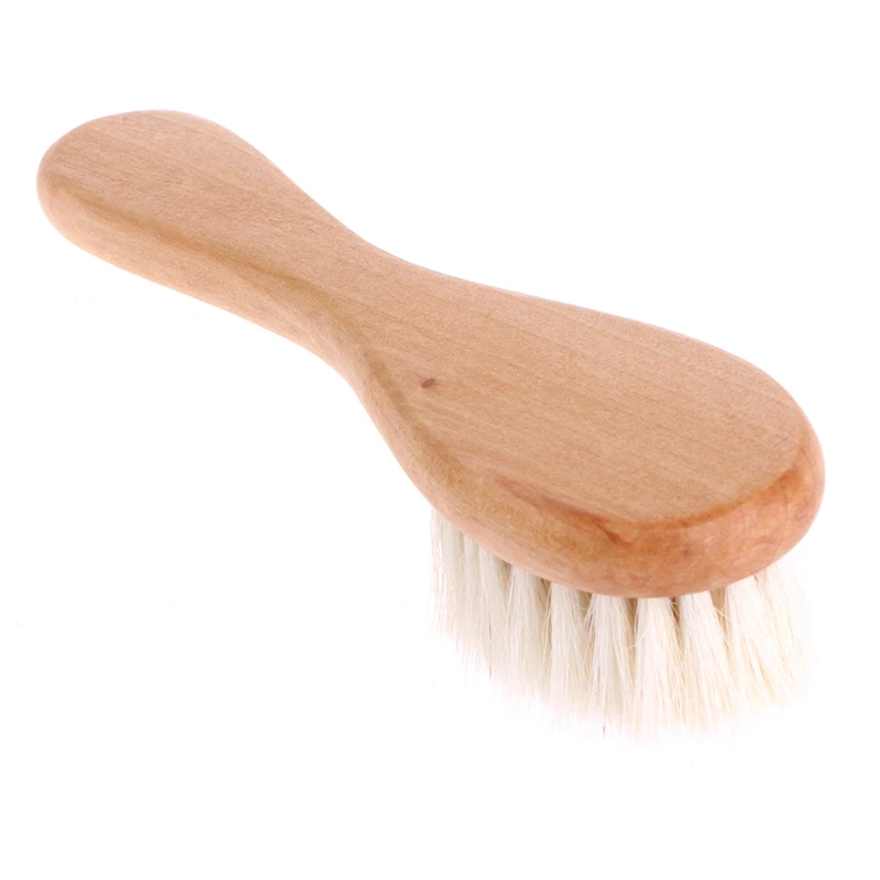 아기 나무 브러시 빗 너도밤 나무 부드러운 양모 신생아 빗 머리 마사지 아기 청소 샤워 순수 Natur 헤어 브러시 베이비 케어