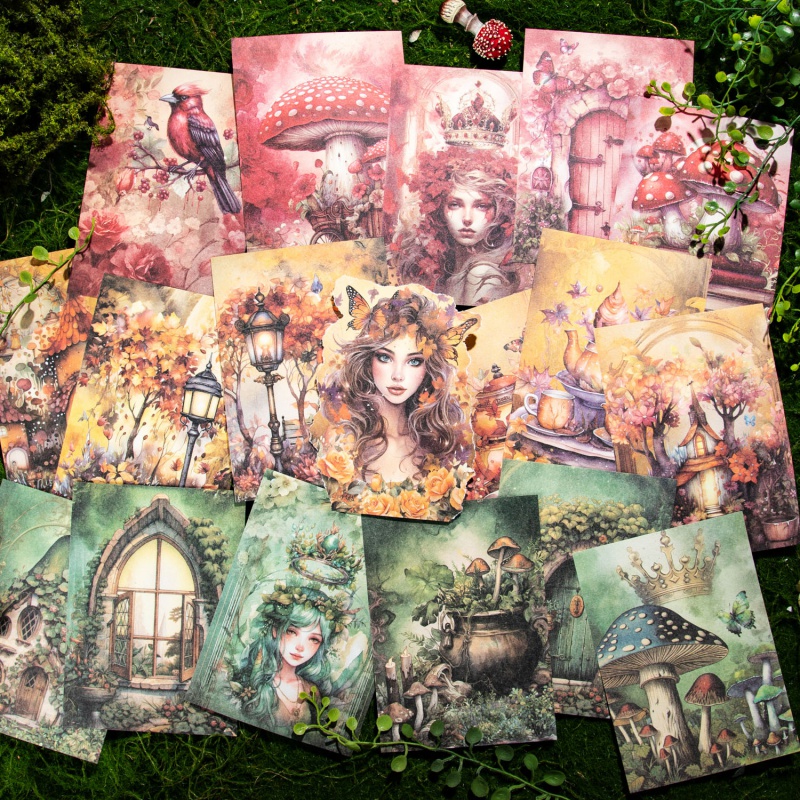Herr. Papier 6 Stil 30 teile/paket Vintage Elfen Material Papier Wald Sammelalbum Aufkleber DIY Journal ing Papier