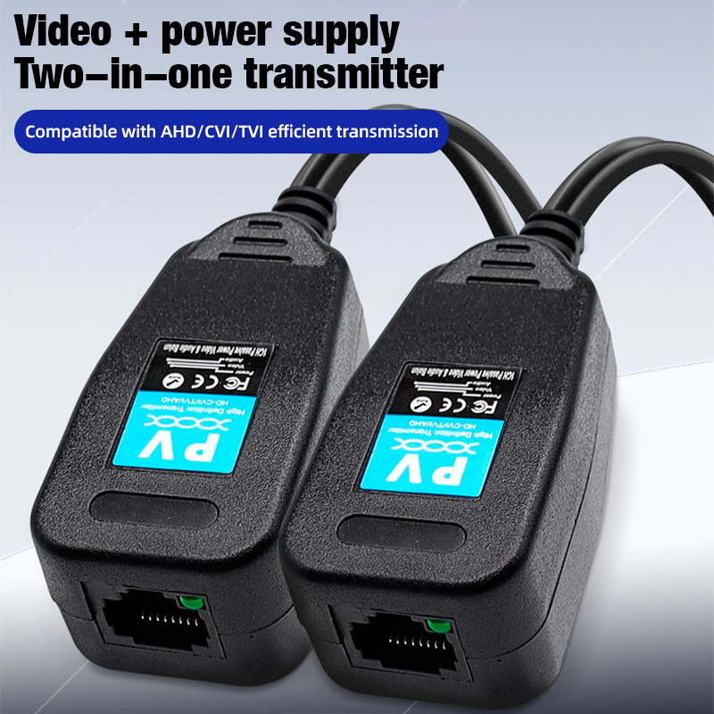 1CH PV balun RJ45 CCTV Video Transceiver Koaxial Sender BNC DC Versorgung Strom Anschlüsse Für CVI TVI AHD Analog HD Kamera