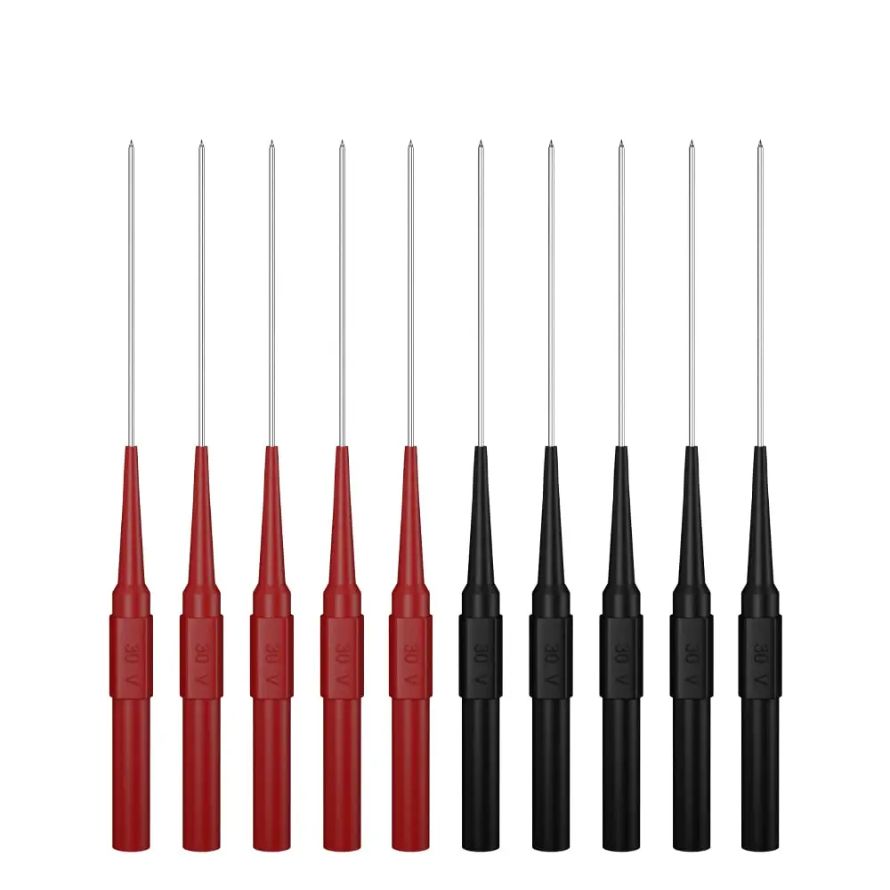 10/20pcs มัลติมิเตอร์ทดสอบ EXTENSION กลับ Probes SHARP เข็ม Micro PIN สแตนเลส Tipped TIP สําหรับกล้วยเครื่องทดสอบซ็อกเก็ต
