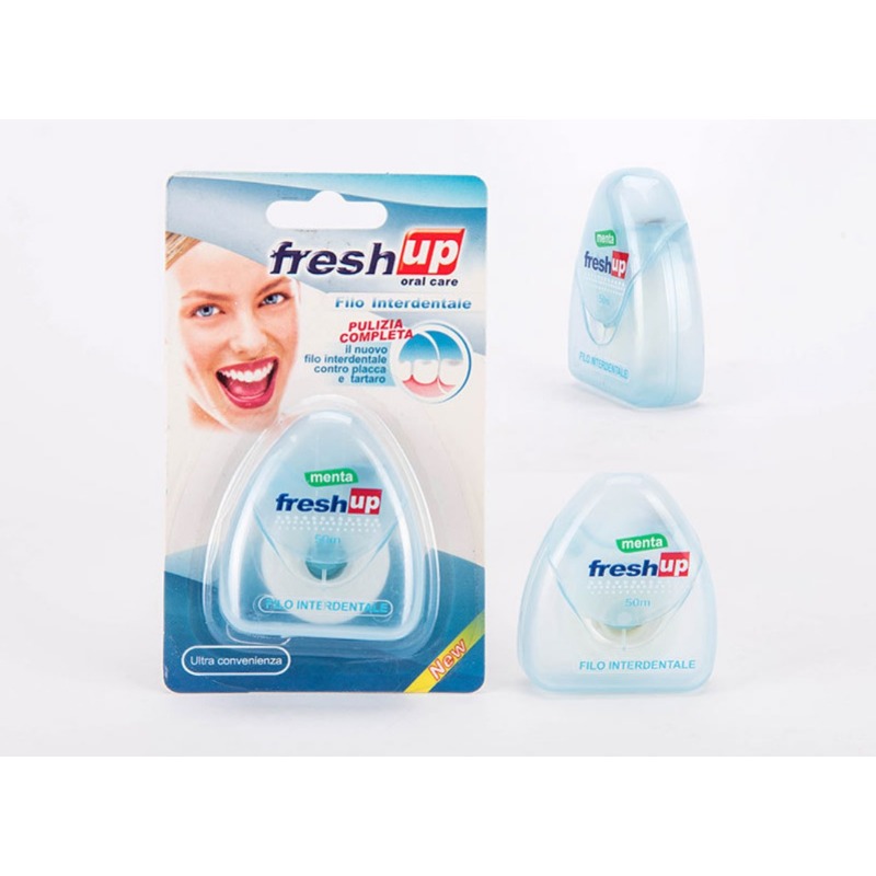1/5/10PCS Portable Dental Floss 50m Blue Triangle Floss 15M Tooth Shape Multicolor Random Oral Hygiene Dental Cleaning Line New