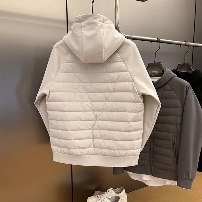 Chaquetas acolchadas de algodón ligero para mujer, Tops con capucha y cremallera, Chaqueta suelta informal, Casacos coreanos, sudadera cálida, Abrigos de invierno
