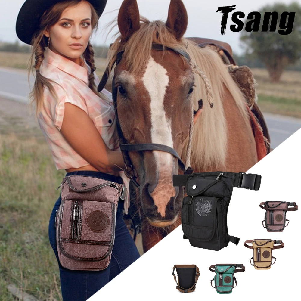 Bolsa de pierna ecuestre, riñonera portátil, riñonera para montar a caballo, lona de nailon, viaje, senderismo, motociclismo, cinturón de cadera