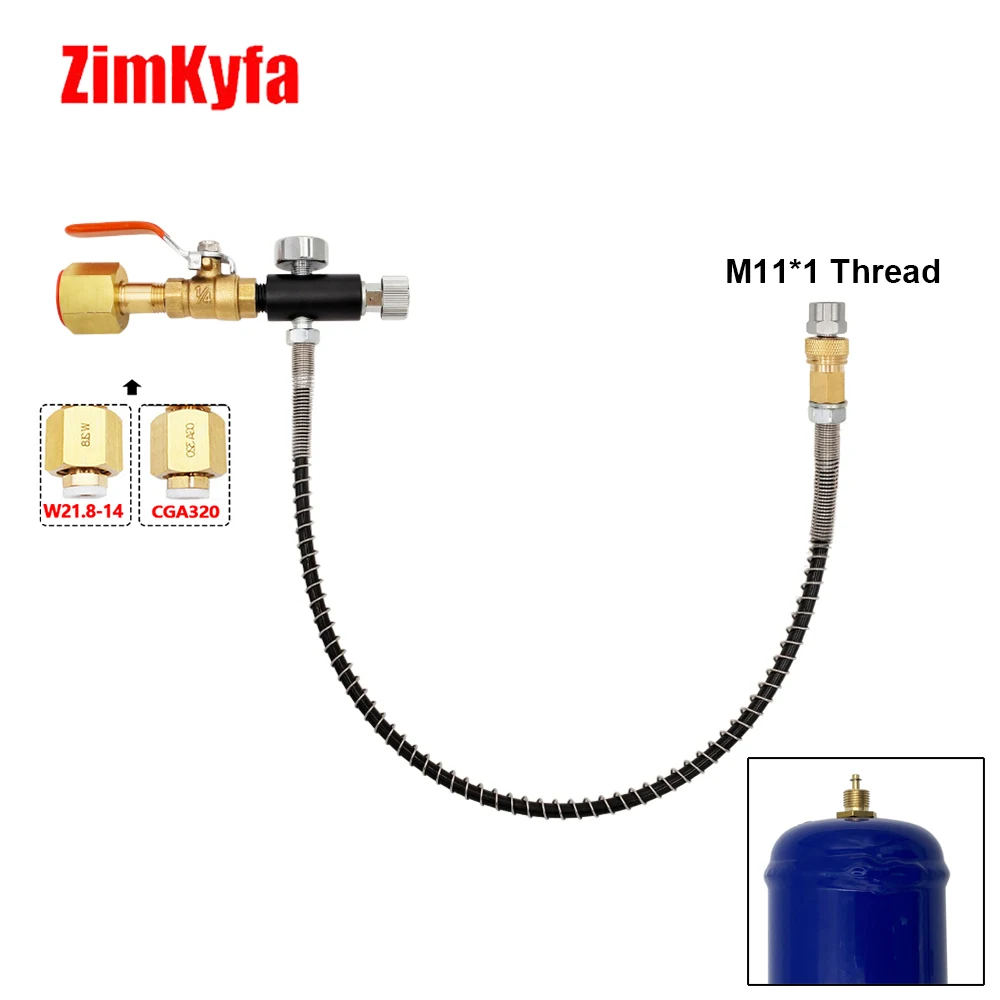 CO2 Refill Filling Adapter Converter Connect to N2O Whipped Cream Cylinder 0.95L 580g, 0.99L 615g