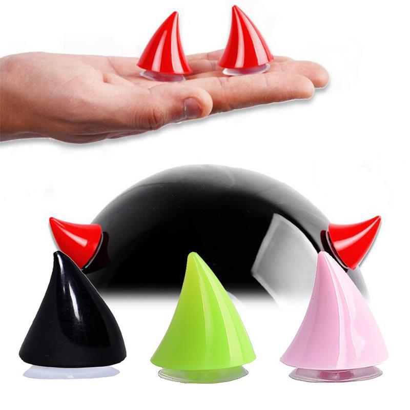 2 шт. красочный мотоциклетный шлем с рогами дьявола, декор с кошачьими ушками, универсальный мотоцикл, велосипед, автомобильный Стайлинг, украшения, наклейки на шлем