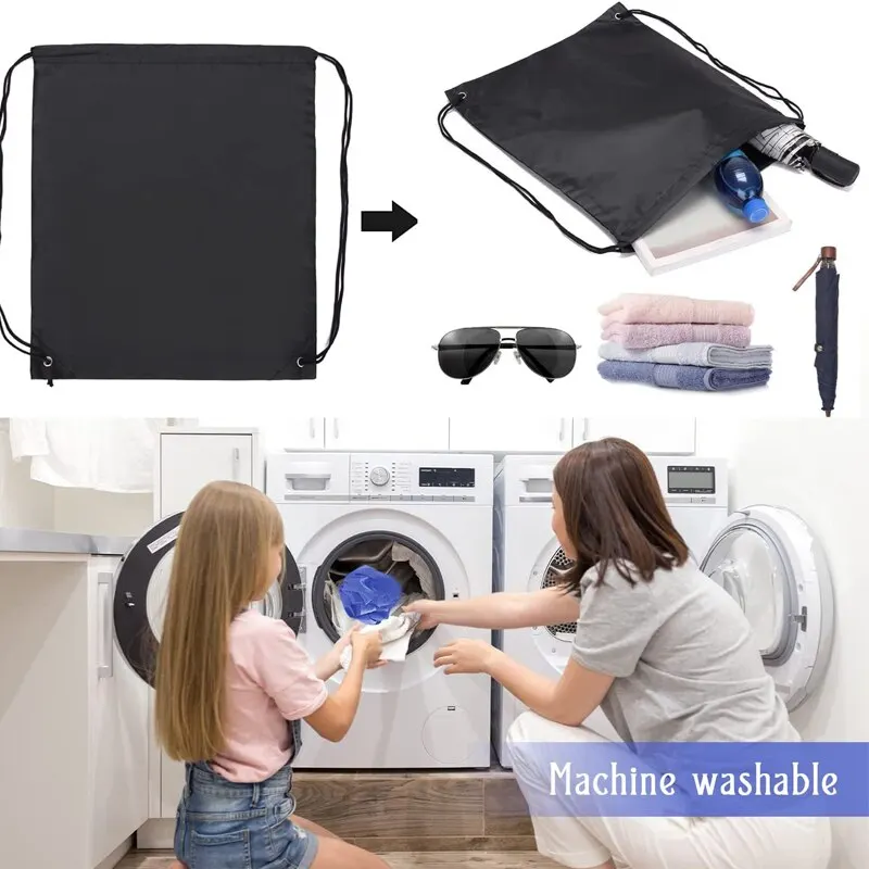 Mochila de carrera de bolsillo de poliéster ecológico, mochila de compras portátil impermeable, mochilas portátiles para hombres y mujeres, bolsa de gimnasio para deportes al aire libre