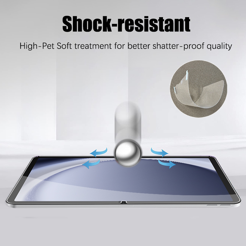 2 pçs protetor de tela pet para samsung galaxy tab s7 fe s9 fe a9 plus s6 lite s7 s8 s9 a8 plus película protetora clara sem vidro