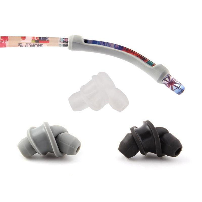 Óculos antiderrapante capa orelha gancho silicone antiderrapante titular para óculos de sol perna templo dicas preto atacado