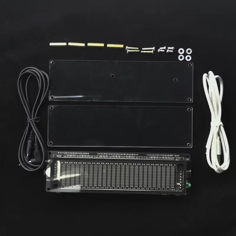 VFD Music Spectrum Display Voice control Level Indicator rhythm Analyzer VU Meter FOR TYPE-C 5V 12V car POWER Amplifier