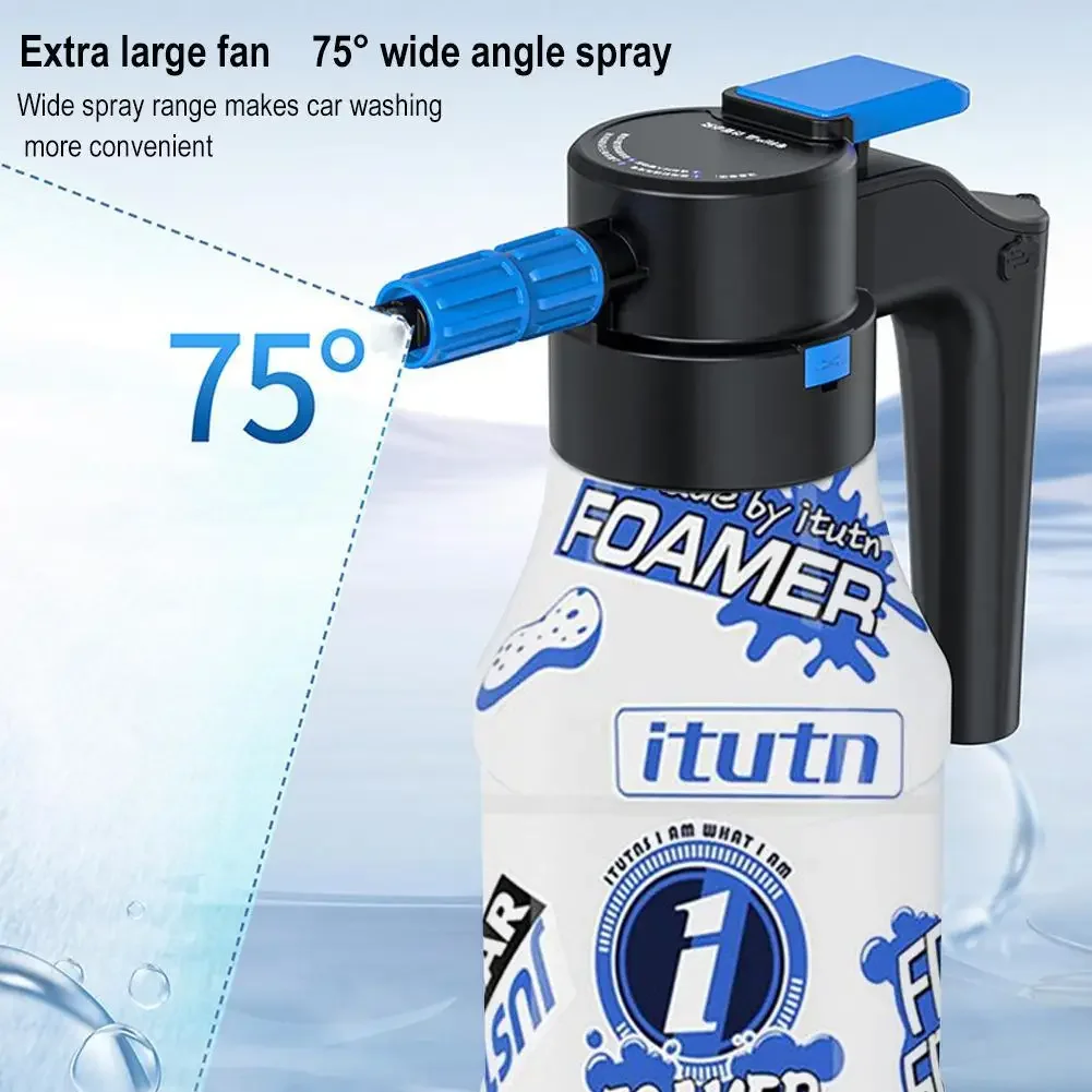 Pulverizador Elétrico De Espuma Para Lavagem De Carro, Gerador De Espuma, Bateria De Lítio, Espuma Lance, Resistência, Toalha, 1.5L, 2600mAh