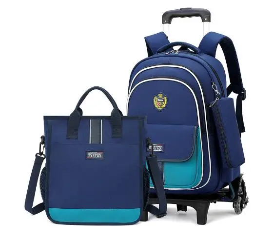 Mochila escolar com rodinhas para meninas, mochila escolar com rodas, bagagem de viagem com bolsa para crianças pequenas