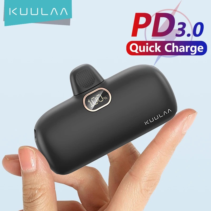 KUULAA Mini Power Bank 5000 мАч PowerBank Портативное зарядное устройство с быстрой зарядкой для iPhone 16 15 14 Xiaomi Samsung poco Внешняя батарея