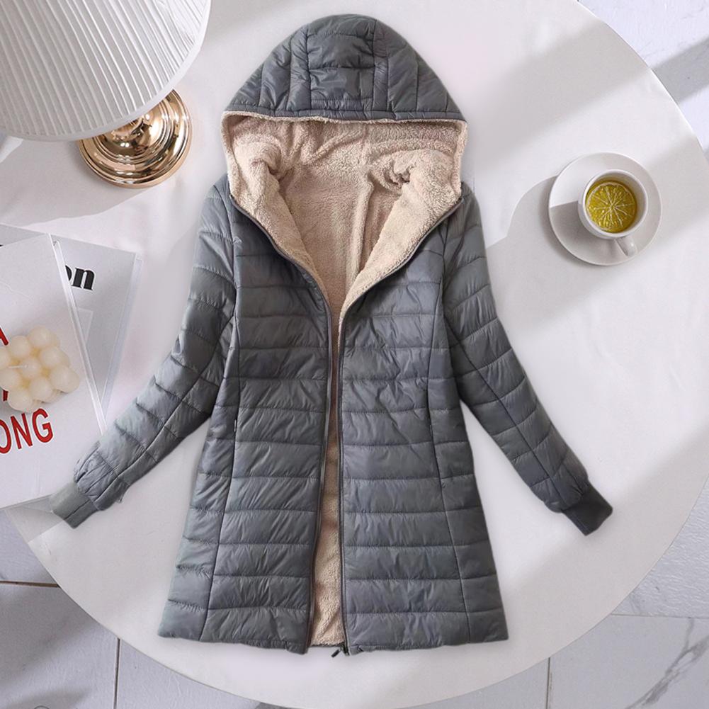 Abrigo suave con capucha, chaqueta de invierno de manga larga, forro de felpa, chaquetas cálidas de otoño, cárdigan de invierno, abrigo a prueba de viento