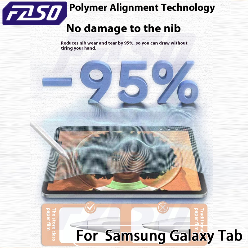 FASO 3 unidades de papel protetor de tela para Samsung Galaxy Tab S7 S8 Plus Ultra Samsung tab S6 Lite s7 s9 fe A8 A9 sem vidro