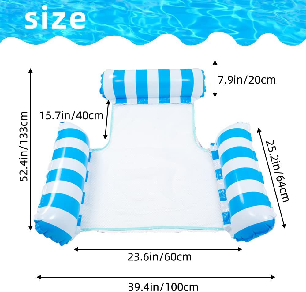 Amaca ad acqua reclinabile materasso da nuoto galleggiante gonfiabile anello di nuoto in mare piscina giocattolo per feste lettino da salotto per il nuoto