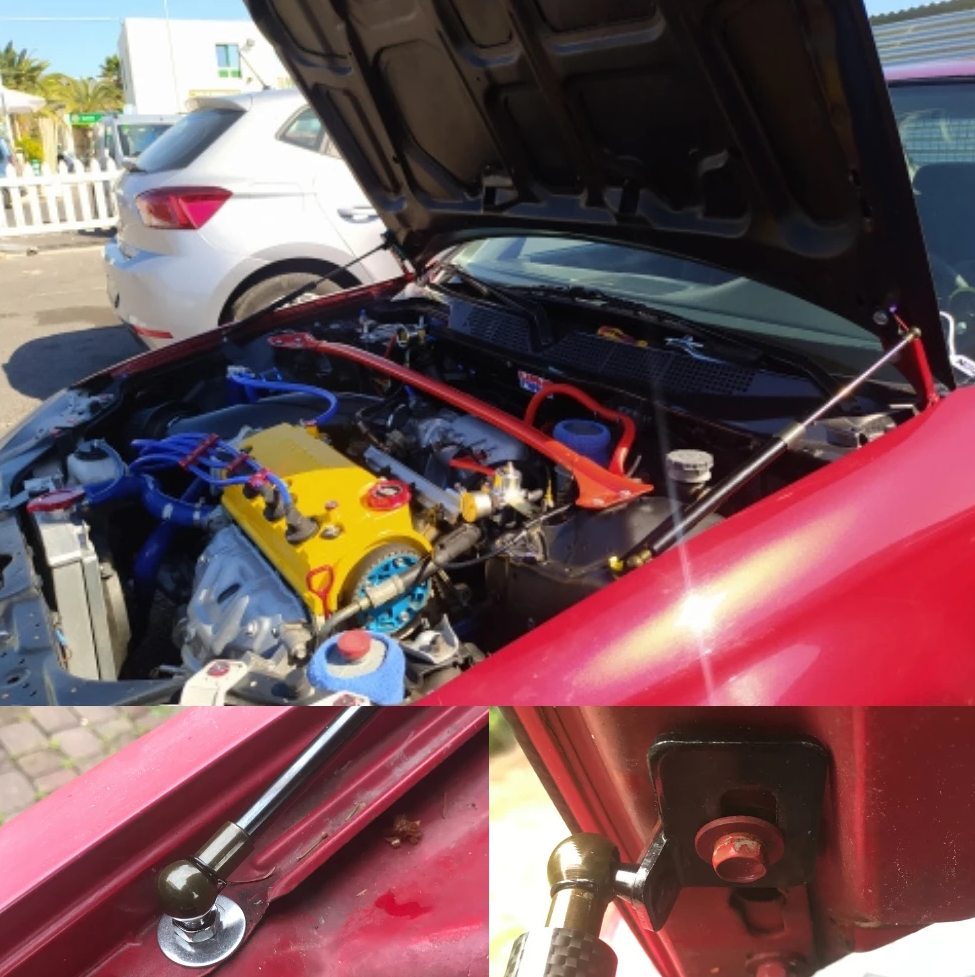 フードリフトサポート 1995-2000 ホンダシビック 6th EJ EK EM バラードシビックフェリオフロントボンネットガスストラットスプリングピストンショックダンパー