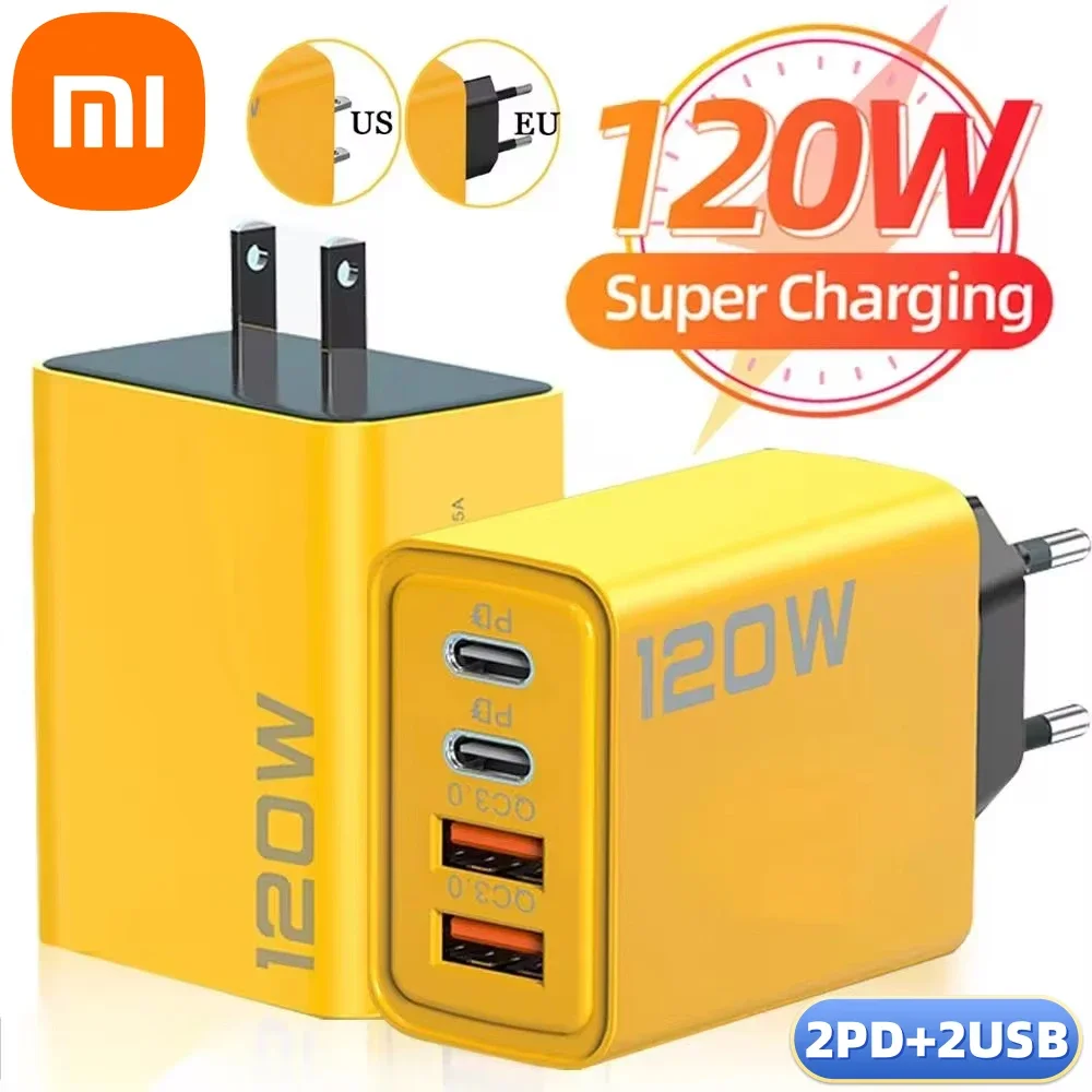 Зарядное устройство Xiaomi с 4 USB-портами, 120 Вт, USB 3,0 Тип C