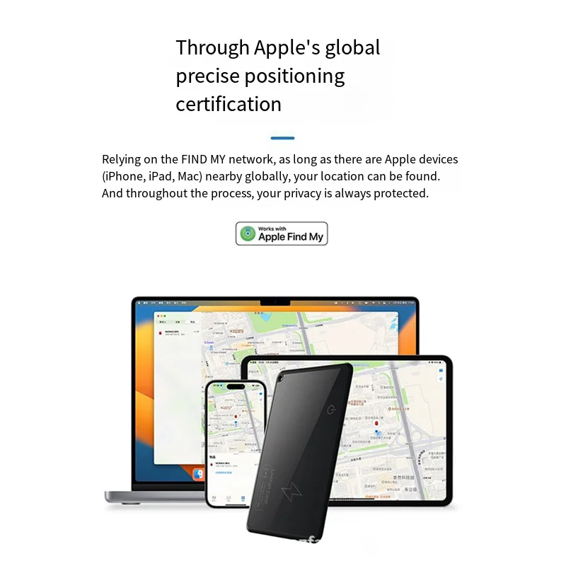 Wallet Tracker Card Wireless Charging Tracking Location Gps Locator Smart Tag For Iphone Apple Device Find My Airtag GPS Locator