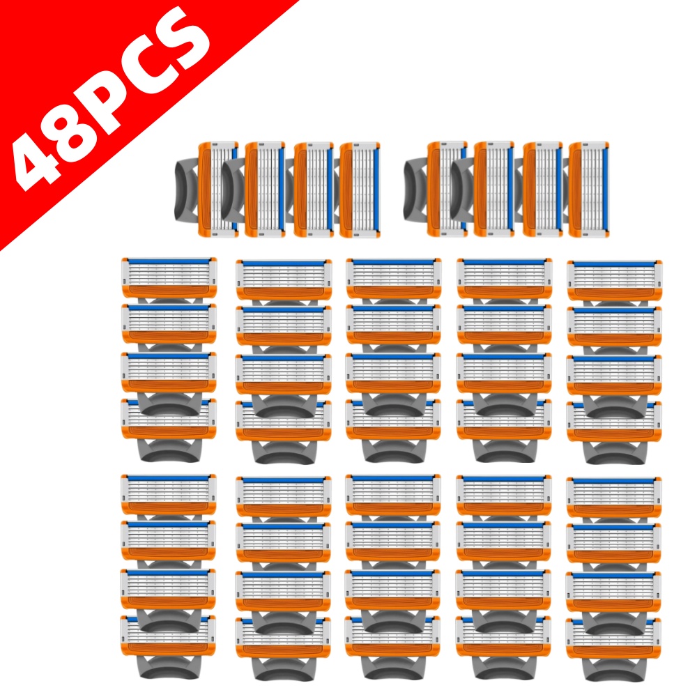 High Quality 5 Layers Manual Shaver Razor With 4 Replaceable Heads Blade Brand universal Handle & Head