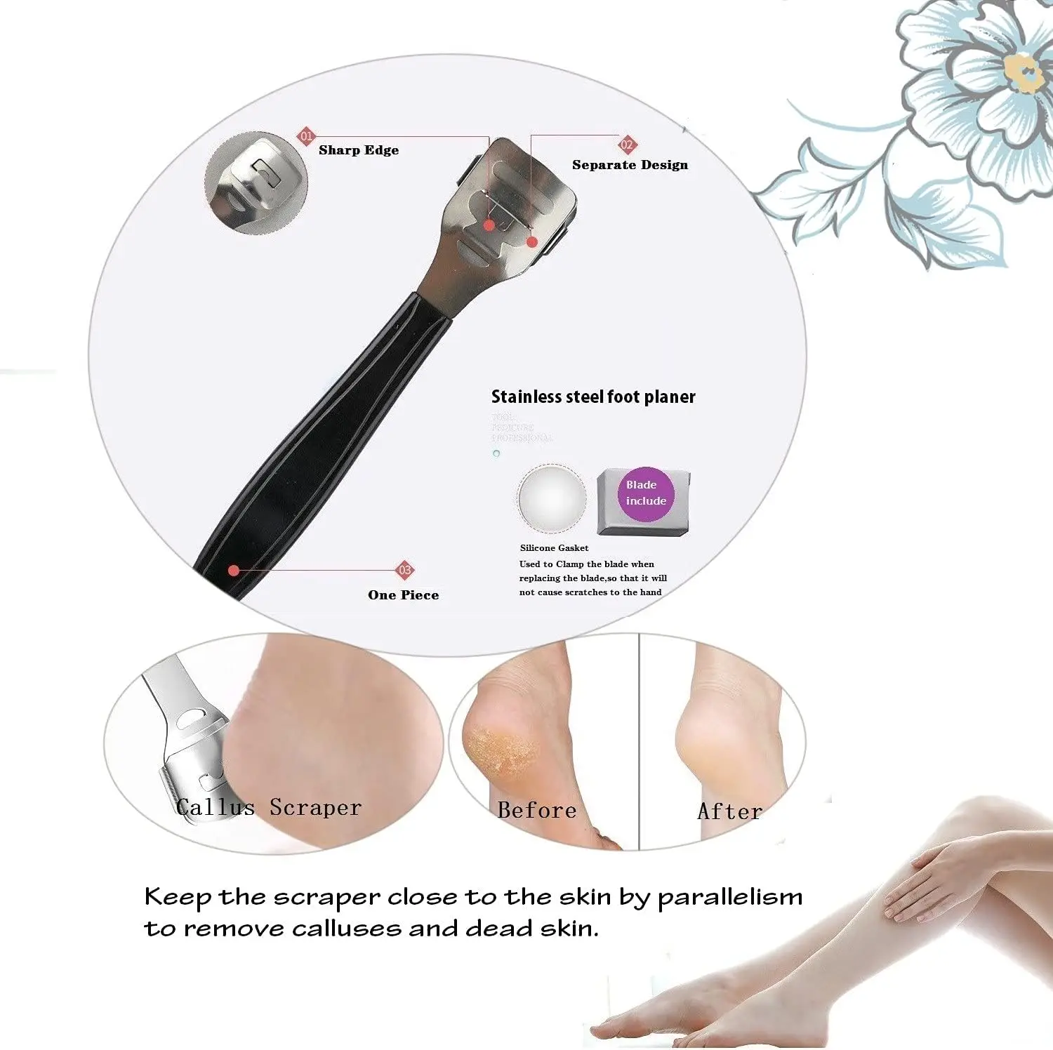 8/10/23PCS Pedicure Foot File Professional Rasp Heel Grater Hard Dead Skin Callus Remover Pedicure Foot Care Tools household