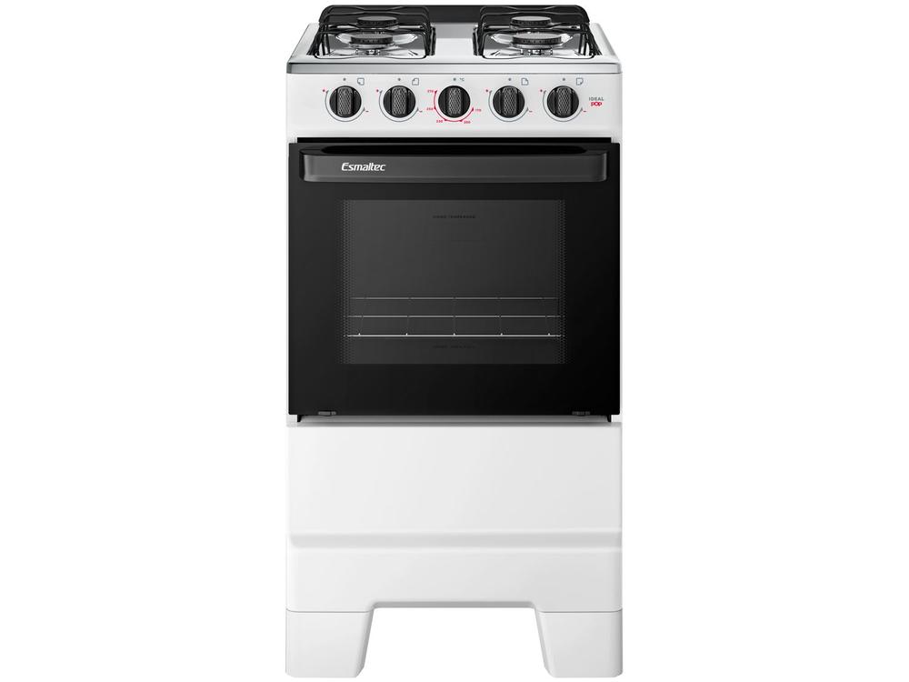 Fogão 4 Bocas Esmaltec Branco Ideal Pop 4120