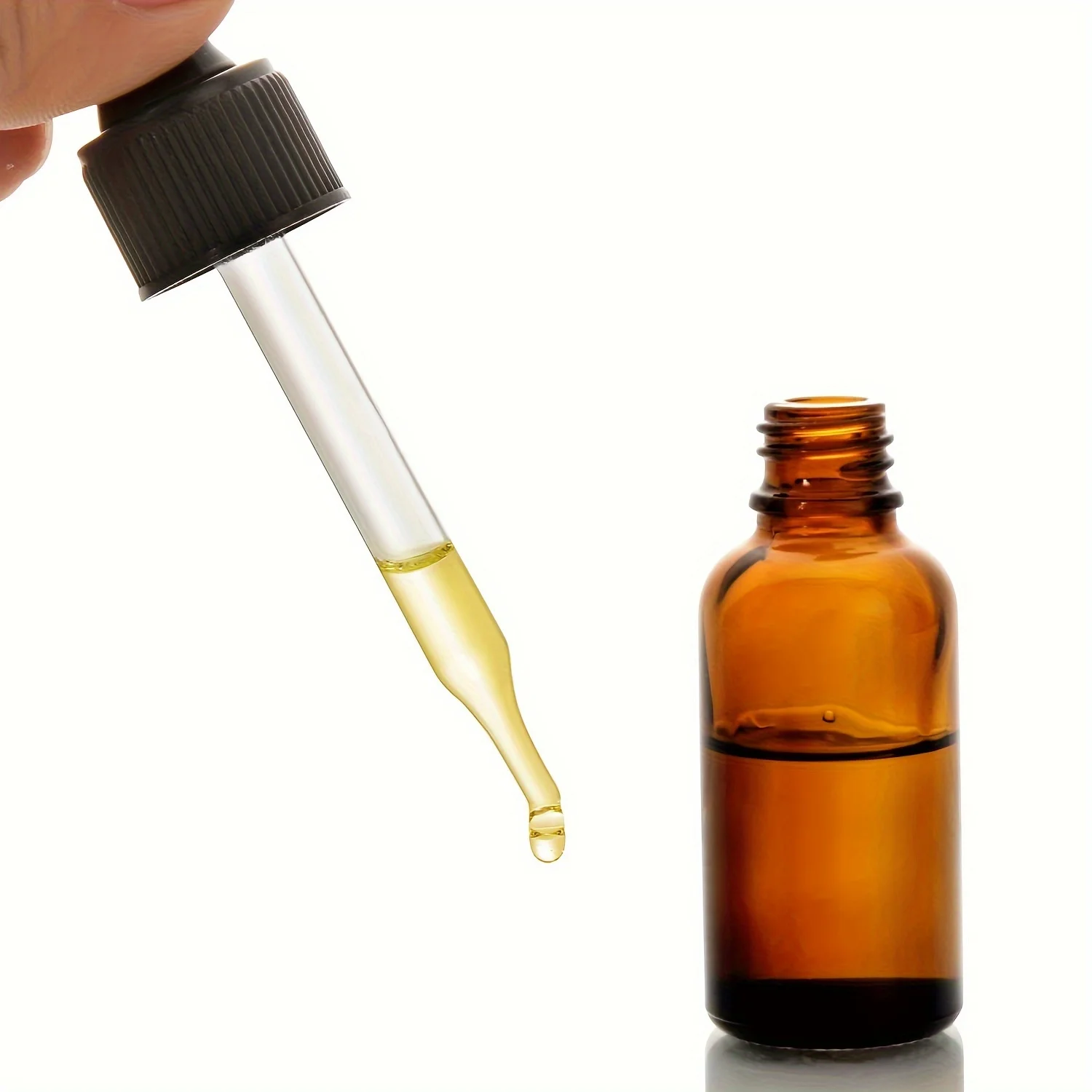 12Pcs 5ml-50ml 빈 Dropper 병 에센셜 오일 아로마 테라피 액체 Dropper 병에 대 한 리필 가능한 앰버 유리 피펫 병