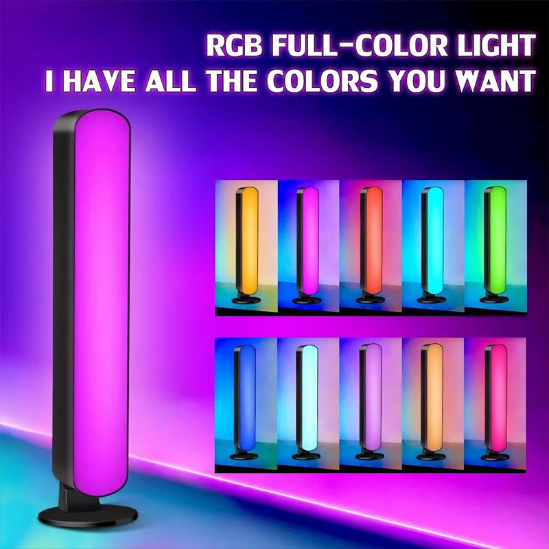 RGB Pickup Light Music Rhythm Lights Upgraded USB Rechargeable Model Christmas Decoration Desktop RGB Light Bar Music Rhythm