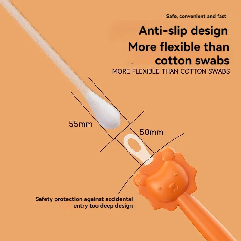 2pcs เด็กทําความสะอาดช้อนหูจมูกทําความสะอาด Double Headed Multifunctional Soft WAX Curette Picker ซิลิโคนทําความสะอาดแหนบ