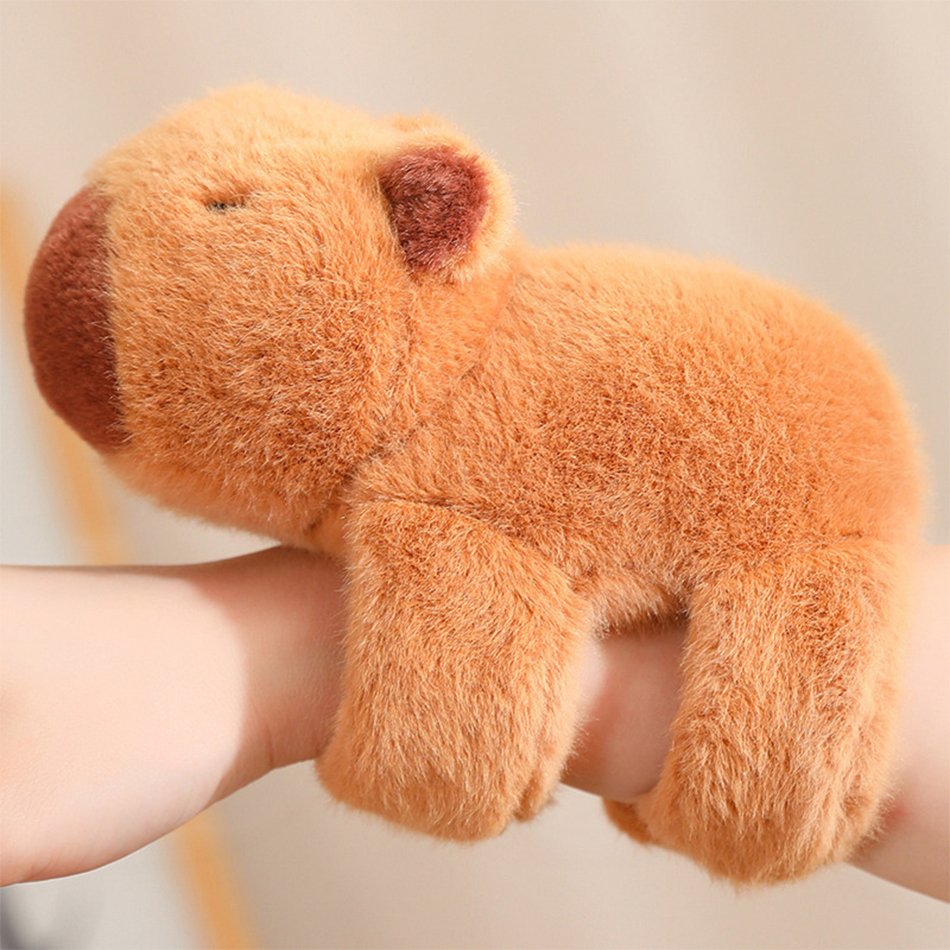 Capybara Plüsch Simulation Capibara Anime Flauschiges Spielzeug Niedliche Capybara Plüschtiere mit Hand Kreis Ring Tiere Stoffpuppen