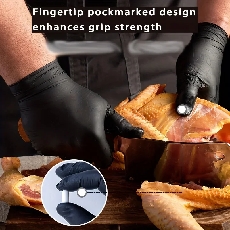 Guantes de látex Xl negros, guantes de Pvc, guantes desechables de nitrilo, limpieza del hogar, industria del coche, herramientas de jardinería y cocina
