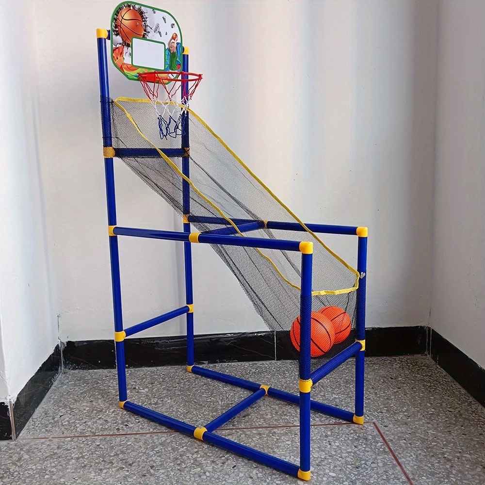Fantastico set da gioco di basket arcade: doppio gioco per interni/esterni, facile installazione con pompa e palline, ideale per le vacanze e compleanni