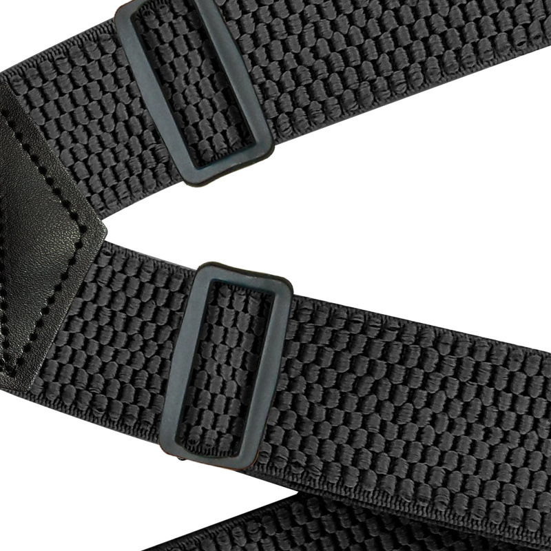 Hoge elastische verstelbare werkbretels voor 3,8 cm breed met 4 plastic grijpersluitingen Effen kleur elastische broekbroekbeugels