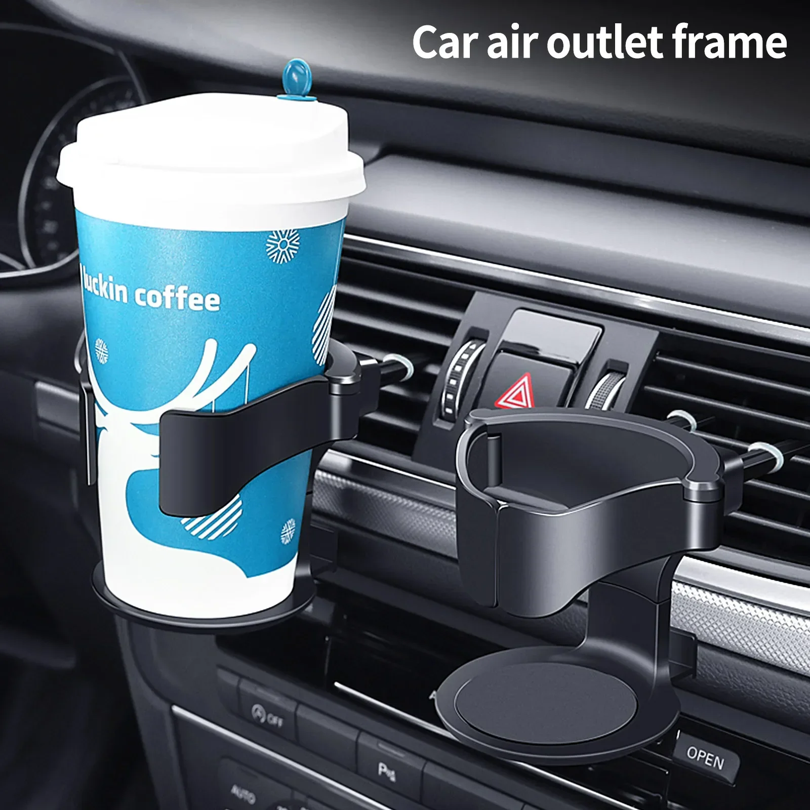 Universal Car Cup Holder with Air Vent Outlet Mount - Conveniently Holds Coffee, Water Bottles, Cans, and Ashtrays