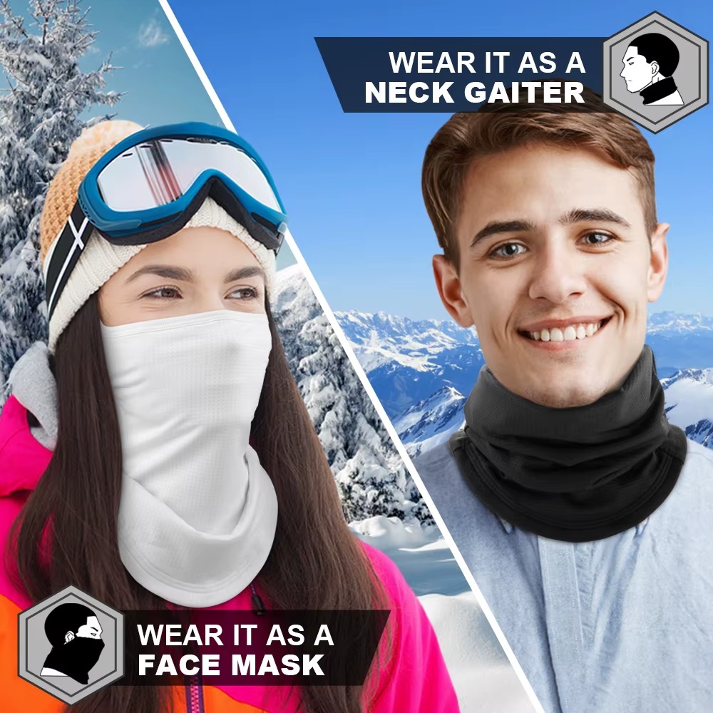 Inverno quente bandana meia máscara facial pendurar-orelha pescoço gaiter tubo cachecol à prova de vento esqui pesca lenço bandana das mulheres dos homens