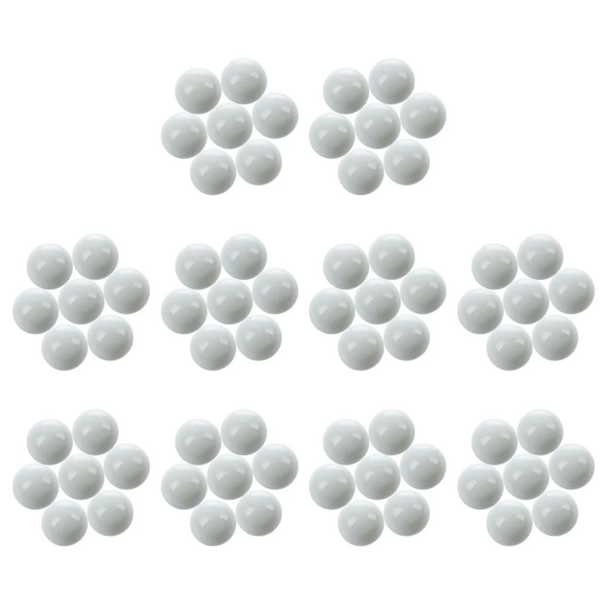 BAAU 100 peças mármores de vidro 16mm calcinha bolas de vidro decoração cor pepitas brinquedo branco