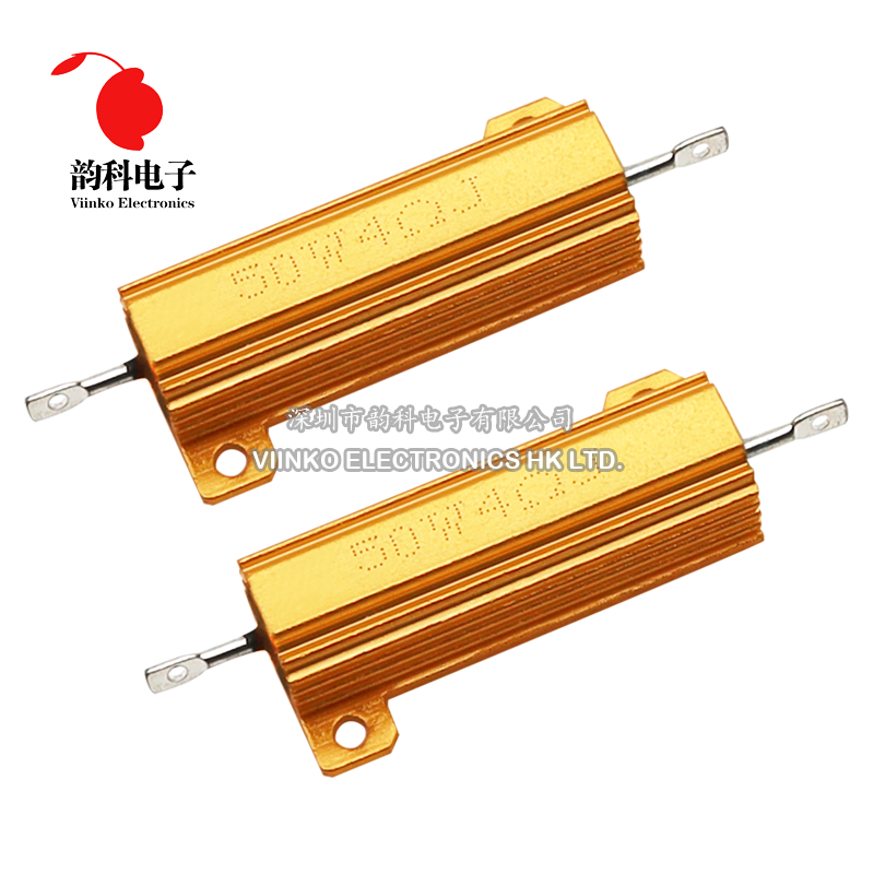 50w 100w alumínio potência metal escudo caso resistor enrolado 0.01r ~ 100k 1 4 5 6 8 10 20 200 500 1k ohm resistência rx24 dssrqi