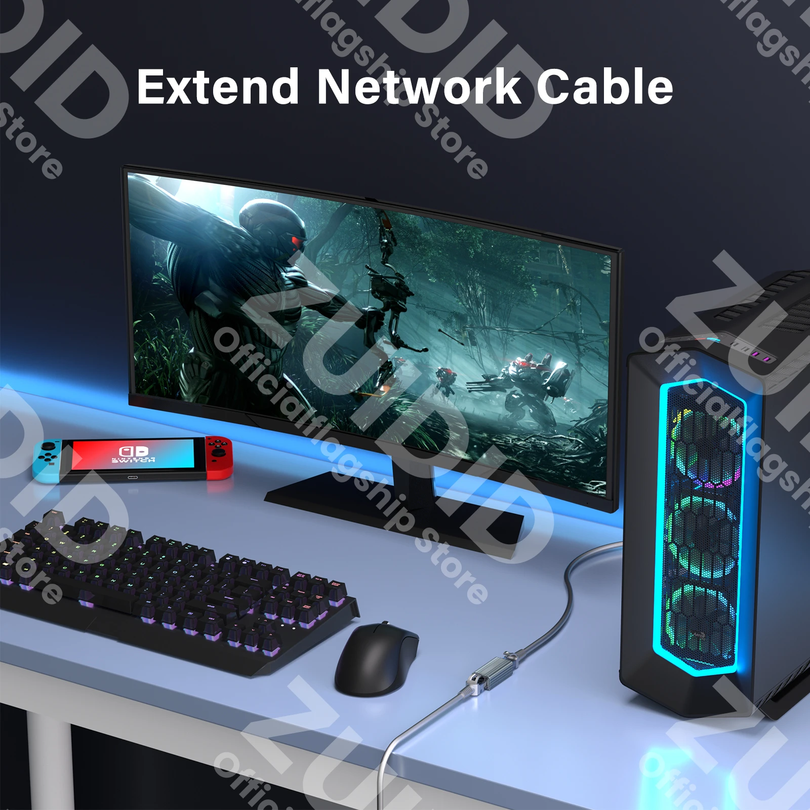 1/2/5/10Pcs 10Gbps RJ45 Connector Female to Female Gigabit Network Extender Extension for Cat8 Cat7 Cat6 Ethernet Cable Adapter