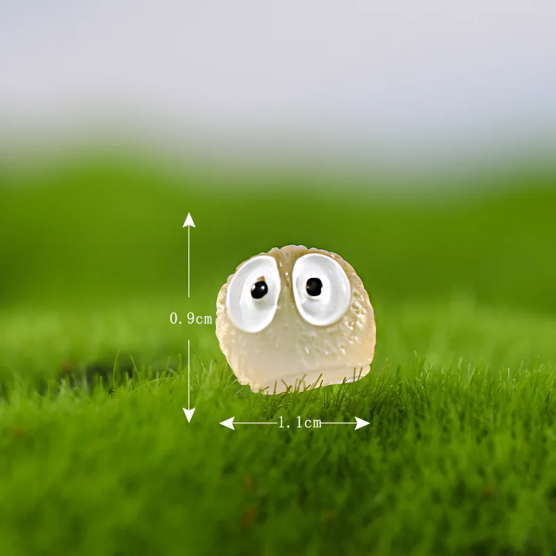 20/30/50/Pz Colorato Luminoso Elfi Polvere Sprite Miniature Sfera Nera Sprite Figurine Incandescente In Miniatura Giardinaggio Decorazione In Vaso