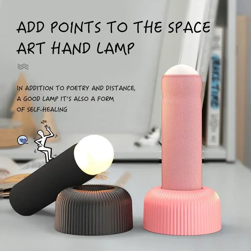 LED veilleuse créative Table sommeil lampe de nuit Rechargeable main tirer interrupteur atmosphère lampe pour cadeau d'anniversaire chambre décor