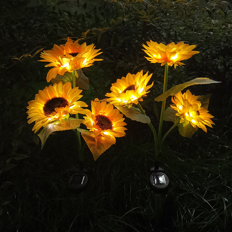 LED Solar Sonnenblumen Blume Licht Hause Dekorative Blume Lichter Garten Dekoration Rasen Lampe Wasserdicht Landschaft Licht