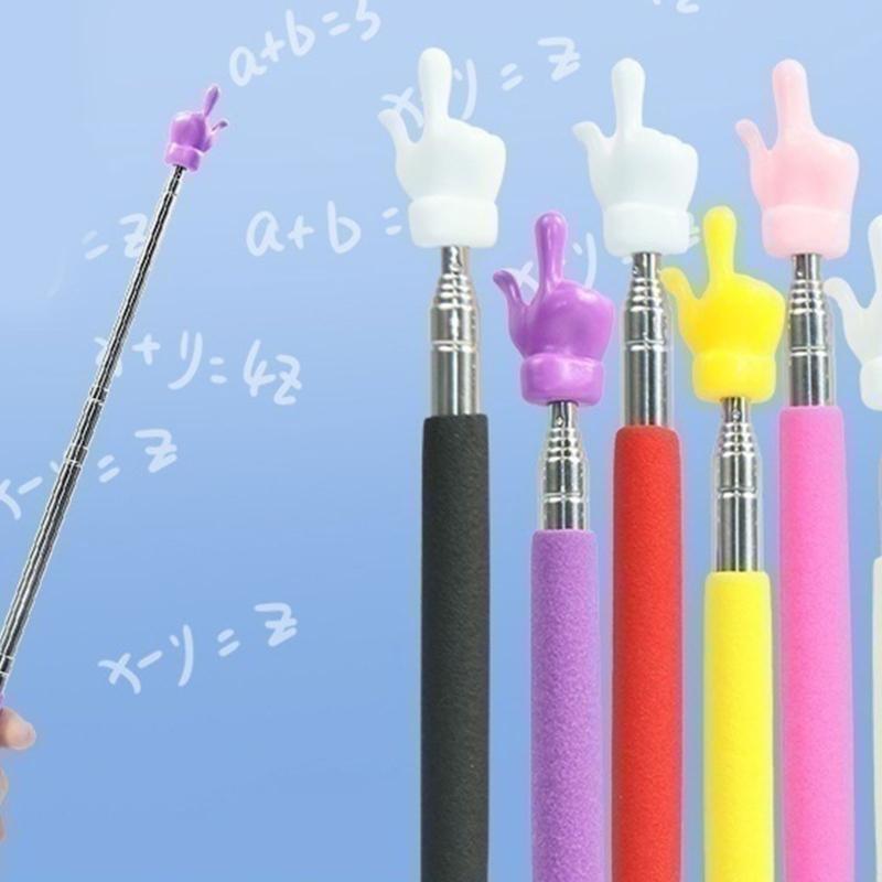 Telescopic Teacher Pointer with Finger Retractable Handy Pointer