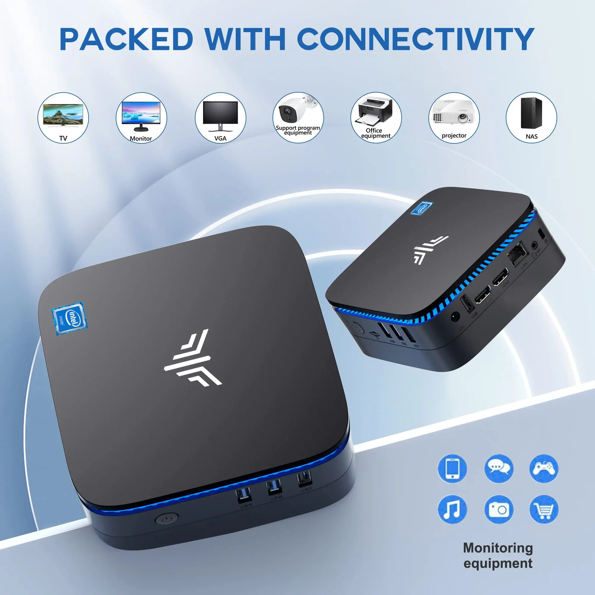 ACEMAGIC - Mini PC - Windows 11 Pro - Intel Celeron N5105 - 16 GB DDR4 512 GB M.2 SSD - 4K UHD - Bluetooth 4.2 - HDMI X 2