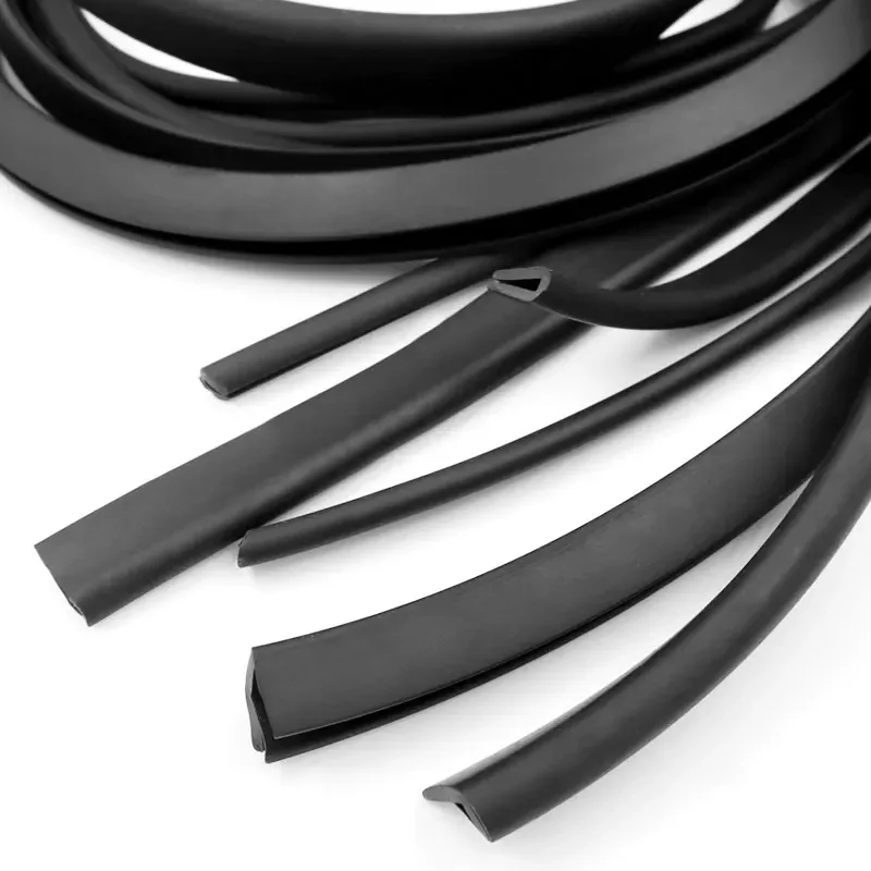 2/5/10 Meters Black Rubber Edge Strip U Section Anti Oil Seal Edge Shield Encloser Inner Width 0.5-10mm High 5-15mm