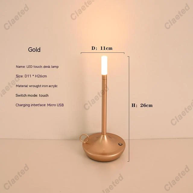 Touch LED Candlelight Camper Table Lamp Rechargeable Camper Waterproof Warm Light Candle Lamp Dinner Atmosphere Table Lamp