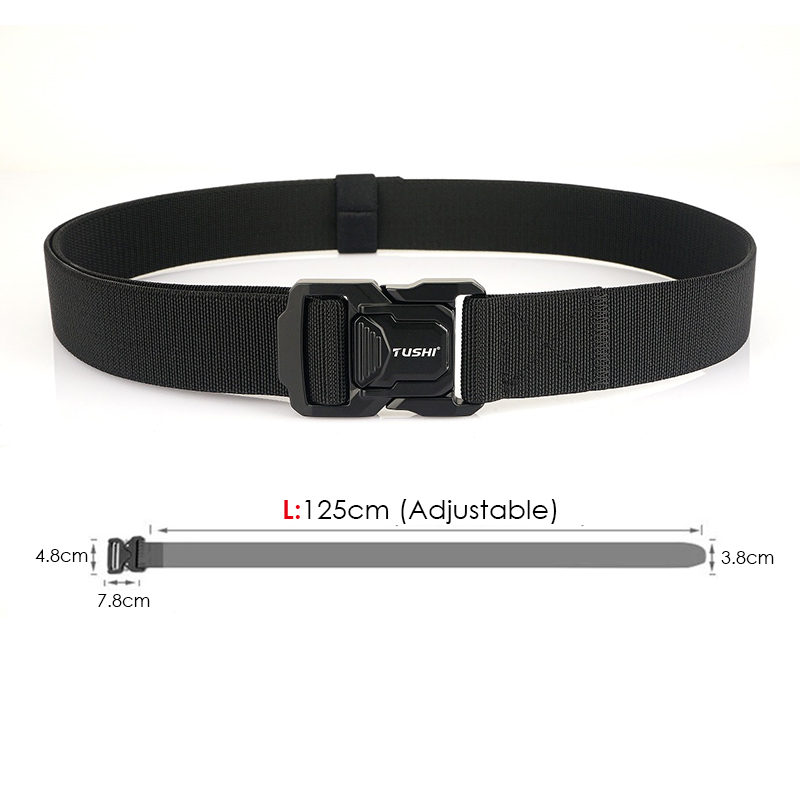 VATLTY 2023 Cinturón elástico para hombres Hebilla de liberación rápida de aleación de aluminio Cinturón de senderismo unisex Cinturón táctico militar Faja elástica masculina