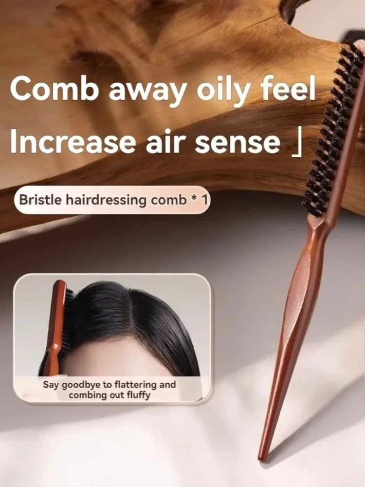 Pente de cabelo fofo com alça, escova de cabelo antiestática para barbeiro, massagem no couro cabeludo, ferramenta de estilo de cabeleireiro