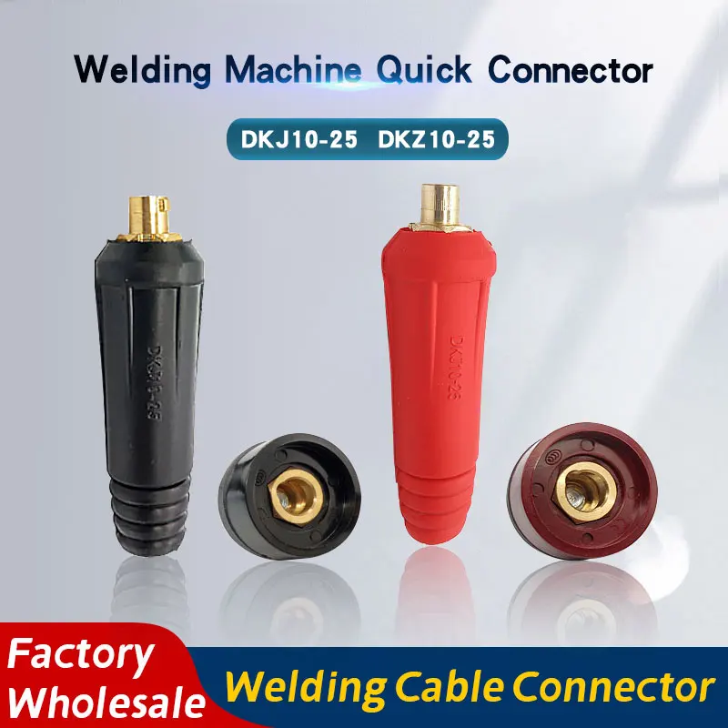 4 stücke WIG Schweißen Maschine Schnelle Montage Weiblich Männlich Kabel Stecker Clamp Buchse Stecker Adapter ForDinse DKJ10-25 DKZ10-25 Inverter
